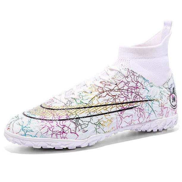 Mens Soccer Shoes Non-Slip Football Boots Cleats Grass Soccer Sneakers Yj068 zhangyuxiang LED