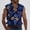 Dark Blue, variant on KeShDi Floral Tops for Men Layering Men Casual Fashion Print Turndown Collar Sleeveless Pockets Sports Tank Dark Blue 3X