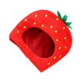 thumbnail image 1 of Toystoory Sombrero de fresa , accesorios para fotos, accesorios para fiestas de Año Nuevo, caprichoso y encantador Kits de decoración para fiestas Rojo 28x35cm, 1 of 6