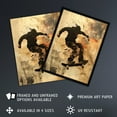 thumbnail image 2 of Skateboarder Portrait Street Art Modern Living Room Extra Large XL Wall Art Poster Print, 2 of 5