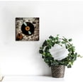 thumbnail image 2 of Nawypu  Vintage Music Canvas Wall Art Antique Record Phonograph Microphone Painting Prints Flying Music Note Pictures for Bedroom Music Room Wall Decor Framed Ready to Hang 16x16 inch, 2 of 4