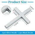thumbnail image 2 of Magnetic Cross for Car, Cross Car Magnet, 3D Self Adhesive Stickers Cars Accessories, Window Decal Sticker for Auto Trunk Body Tailgate Side Fenders, Laptops, Auto Decoration(Silver), 2 of 7