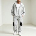 thumbnail image 5 of Mens Sweatsuit 2 Piece Sets Zip Up Hoodie and Wide Leg Sweatpants Baggy Track Suits Athletic Sweat Set Commuting Mountaineering, 5 of 9