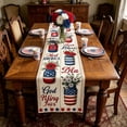 thumbnail image 5 of Memorial Day Saving!4th of July Decorations, Independence Day Table Flag Red White Blue Star Striped Floral Print Dining Table Decoration, 5 of 7