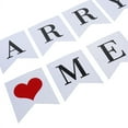thumbnail image 3 of LOLIPPYY Marry Me Paper Banner Garland with Swallowtail Flags for Wedding, Engagement, Romantic Party Decoration, 3 of 8