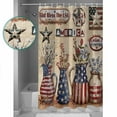 thumbnail image 3 of Small Stall Shower Curtain 48x72 Inch Narrow Half Size Farmhouse 4th of July Bath Curtains Bathroom Decor American Country Star Botanical Waterproof Fabric Shower Curtain Set with Hooks 48 Inch, 3 of 6