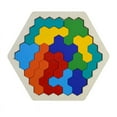 thumbnail image 1 of Wooden Hexagon Geometric Puzzle, 1 of 5