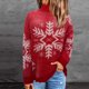 thumbnail image 2 of Gibobby Sueter para mujer Suéter de Navidad para mujer, suéter de vacaciones, ligero, cálido, cuello redondo, suéteres gruesos(Rojo,M), 2 of 5