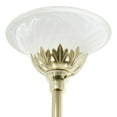 thumbnail image 5 of Elegant Designs 3 Light Floor Lamp with Scalloped Glass Shades, Brushed Nickel, 5 of 7