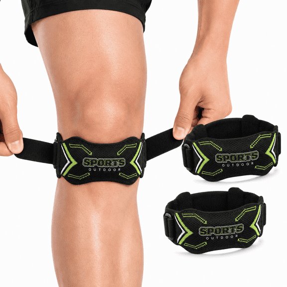 GADE 2-Pack Knee Strap, Adjustable Knee Brace Tendon Support Band for Running, Jumpers Knee
