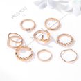 thumbnail image 4 of Bohemian Retro Moon Joint Knuckle Ring Sets Rings set Women Girls Rhinestones Heart Shape Rings Hand Jewelry Set, 4 of 9