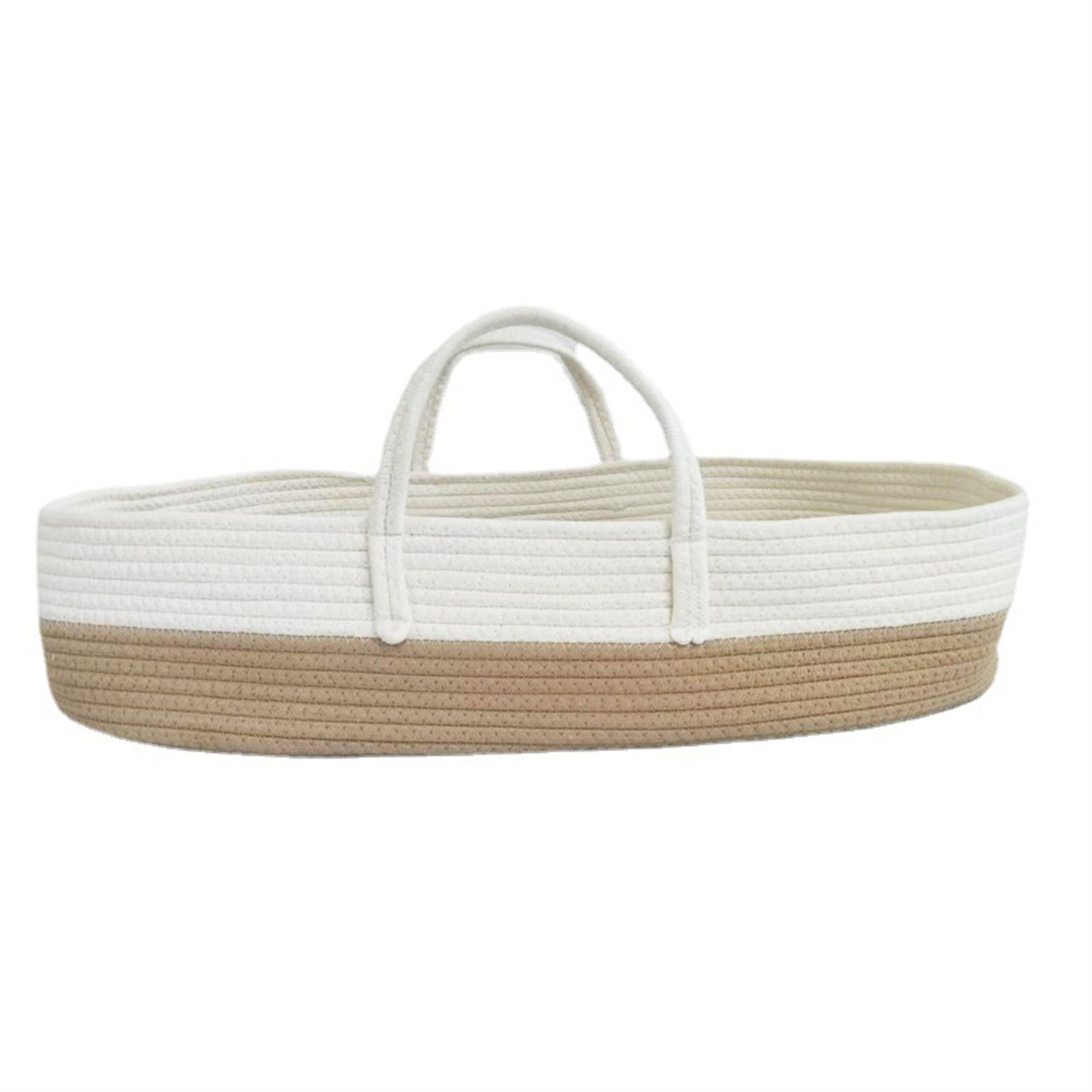 Baby Sleeping Basket with Handle Portable Cradle Cotton Rope Carrier