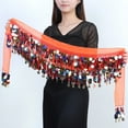 thumbnail image 4 of Weikingp Clearance! Belts for Women, Women's Carnival Sequin Tassel Waist Chain Hip Scarf Performance Belt Waist Cover, Womens Belt, Western Belts for Woman Orange, 4 of 4