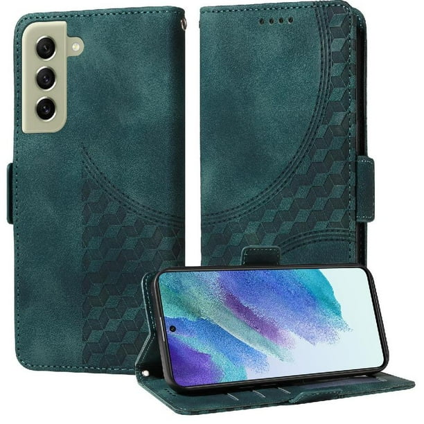 Funda GANGXUN para Samsung Galaxy S21 FE con diseño acolchado elegante, cuero PU, protección total y ajuste preciso