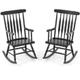 thumbnail image 1 of Gymax 2PCS Wooden Rocking Chair Single Rocker Indoor Garden Patio Yard Black, 1 of 7