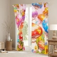 thumbnail image 4 of Feelyou Cartoon Red Mushroom Black Out Curtains for Kids, Dreamy Fairy Tale Curtains Pack of 2 (42x63 Each), Kawaii Jungle Flower Bedroom Curtains, Black Out Curtains Decor, 4 of 7