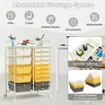 thumbnail image 5 of Nightcore Rolling Storage Cart w/ Drawers, Multipurpose Craft Storage Cart w/Lockable Casters, Rolling Cart Organizer for Tools, Scrapbook & Paper, Utility Cart for Home, Office & School, 5 of 18