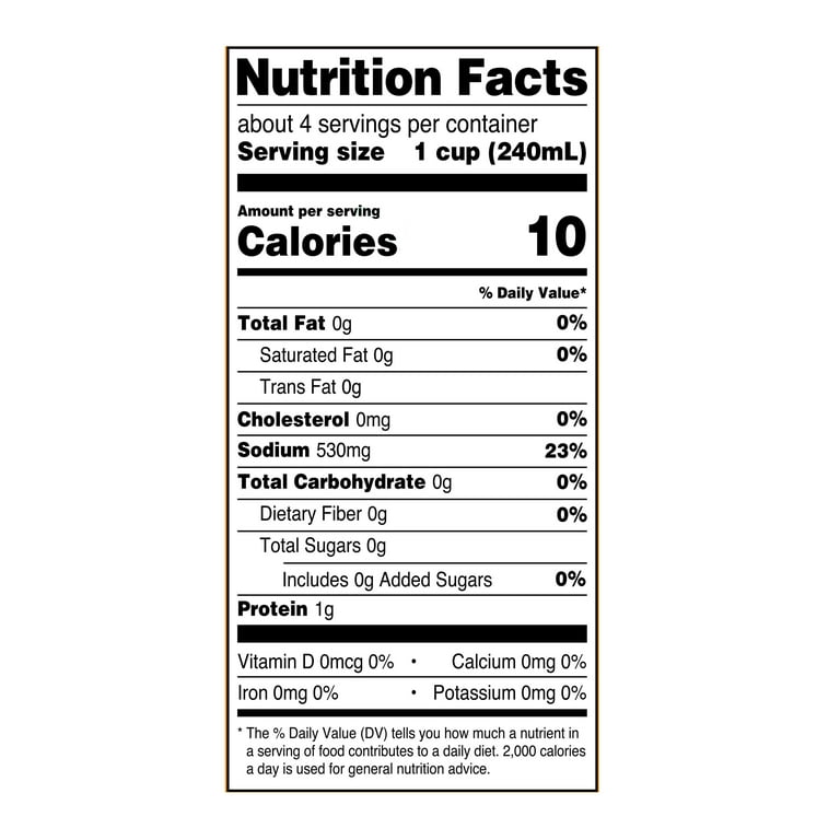 Great Value Reduced Sodium Chicken Broth 32 oz Carton Shelf