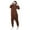 Brown, variant on Giftesty Womens One-Piece Pajamas Men And Women's Fashionable Pajama Hooded Long Sleeved Pajamas Home Clothing Pajamas