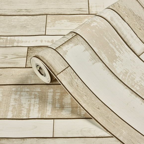 Deco Film/Papel Tapiz/0.53m X 9.5m/Tipo Laja, Ladrillo y Cantera /Material de instalación (MADERA VAINILLA) PANEL DECORATIVO MADERA VAINILLA