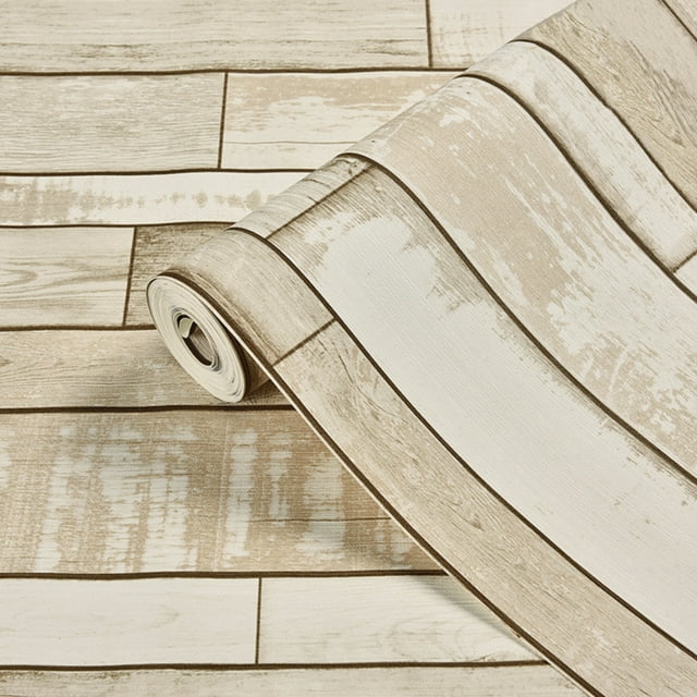 Deco Film/Papel Tapiz/0.53m X 9.5m/Tipo Laja, Ladrillo y Cantera /Material de instalación (MADERA VAINILLA) PANEL DECORATIVO MADERA VAINILLA