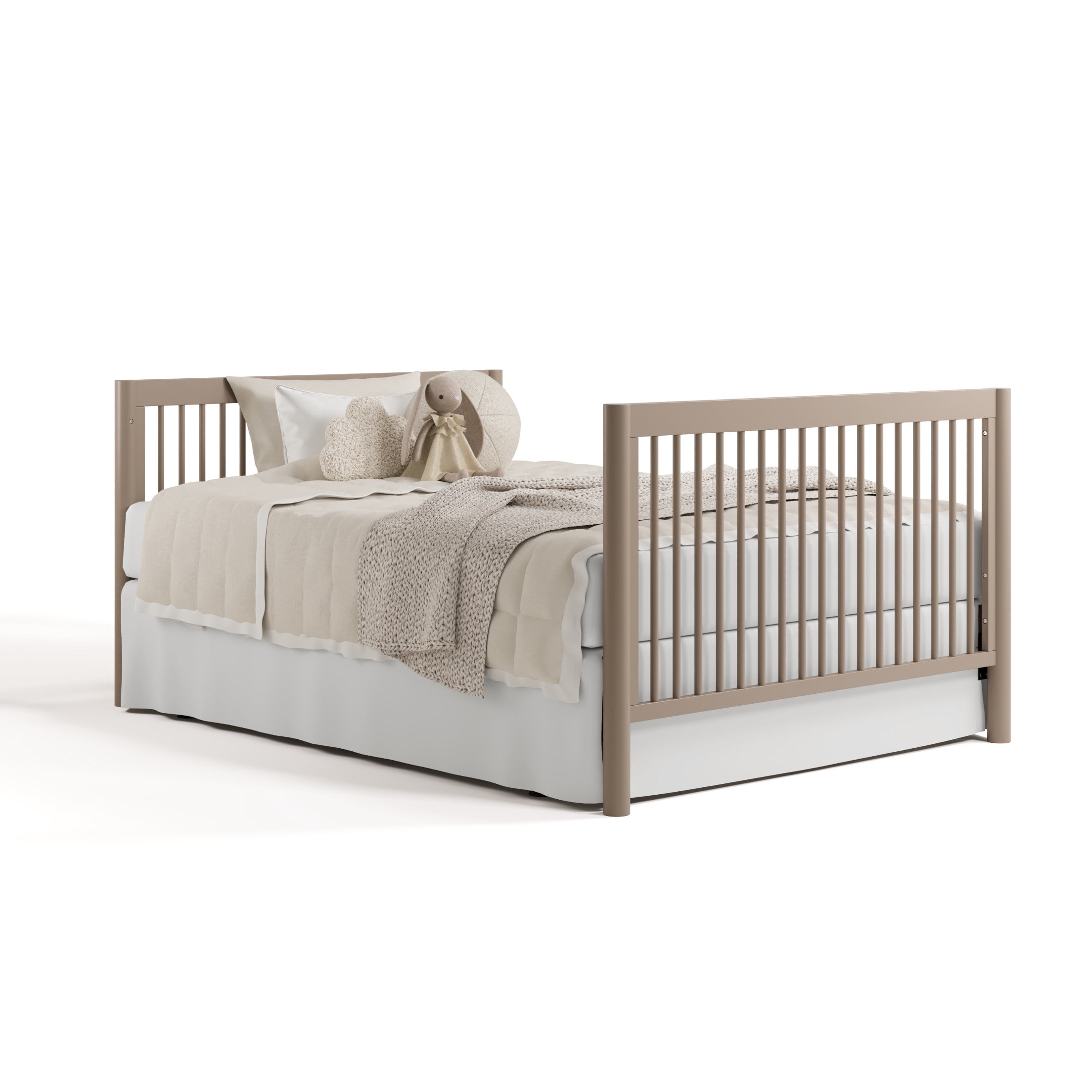 Art of Nursery by Storkcraft Malta 5-in-1 Convertible Crib with Drawer and Toddler Guardrail - Taupe