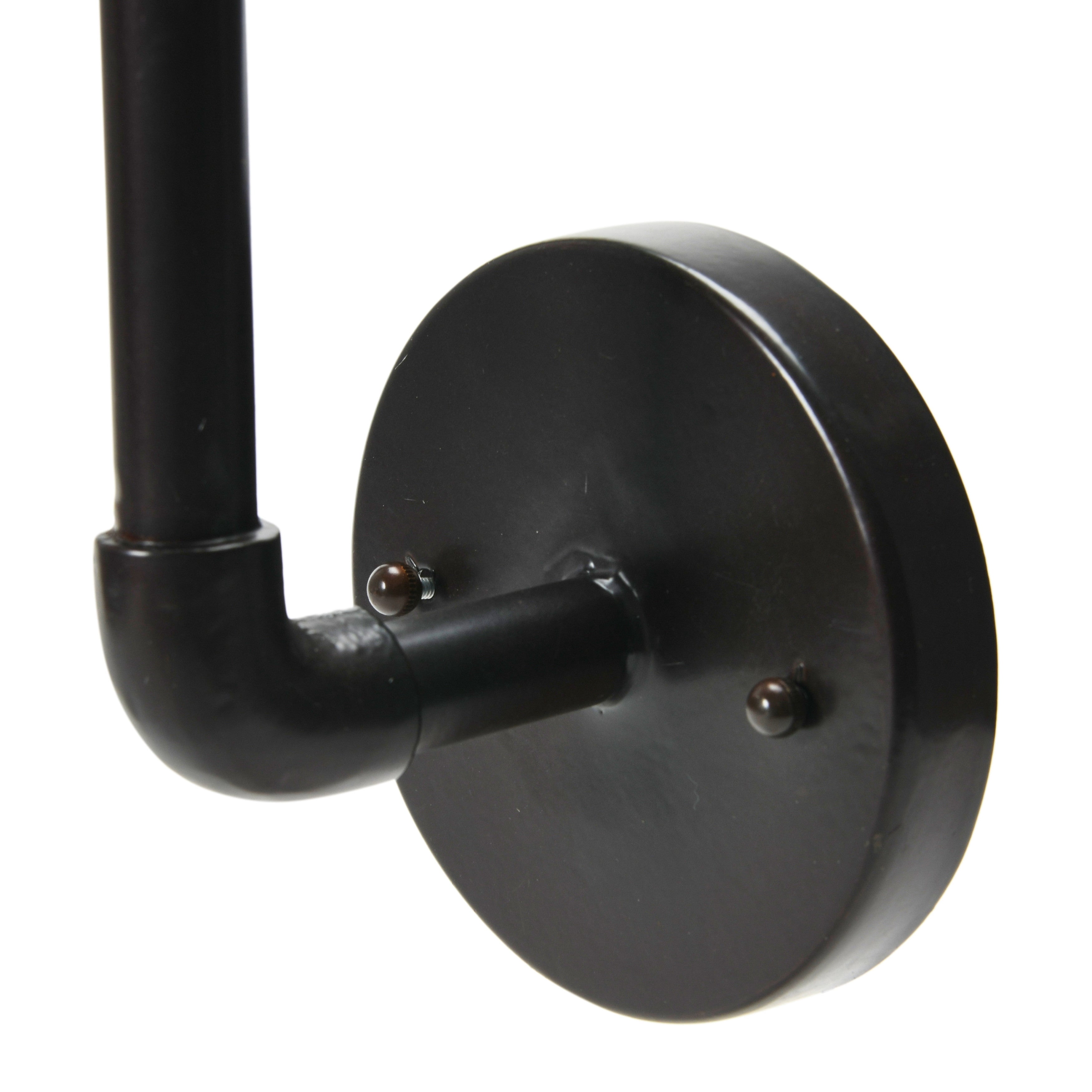 Storied Home Metal Wall Sconce with Shade - 13.0"L x 12.0"W x 33.0"H Brown Bronze