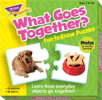 Trend Enterprises What Goes Together 2-Piece Puzzles, Assorted Themes, Set of 24