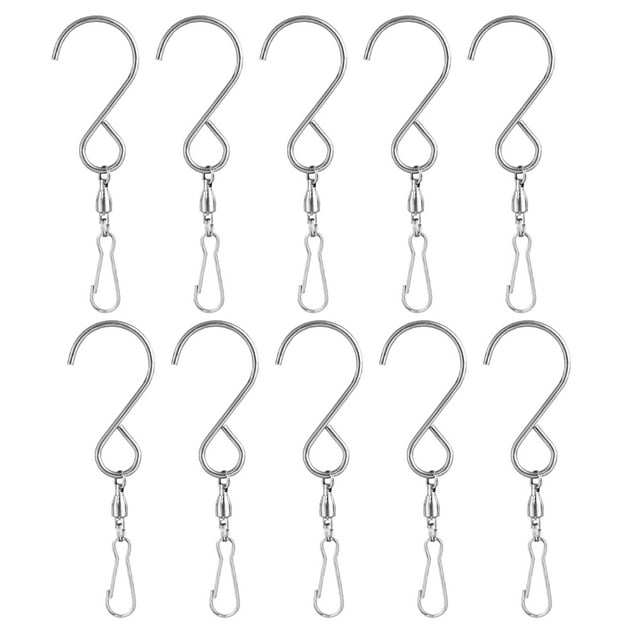 10 Pcs Crochets Pivotants pour Carillon Éolien Cloche en Cristal