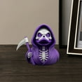 thumbnail image 4 of HUISZJ Grim Reaper Duck Figurine Collectible Horror Duck Statue Halloween Decor Home Decoration （Purple）, 4 of 10