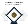 thumbnail image 3 of Fancy 2Pcs Challenge Coin Display Frame, 3D Floating Display Case Stand Holder, Medallion Medal Specimen Military Coin Clear Box Black, 3 of 7