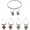 Fish, variant on Servette Home Metal Glass Markers Tags - 6 Wine Glass Charms with Wine Bottle Ring