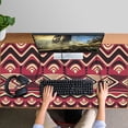 thumbnail image 4 of Long Mouse Pads for Desk,Red Geometric Striped Pattern Desk Mats on Top Of Desks, Desk Mouse Pad Extra Large with 3mm Non-Slip Base and Stitched Edge for Gaming,Office,Work,Home 47.3"x23.6", 4 of 6