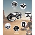 thumbnail image 4 of CRG Sports Vintage Bike Aviator Pilot Motorcycle Cruiser Scooter Goggles, 4 of 7