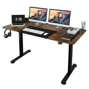 Gymax 55'' Electric Standing Desk Height Adjustable Home Office Table w/Hook Natural