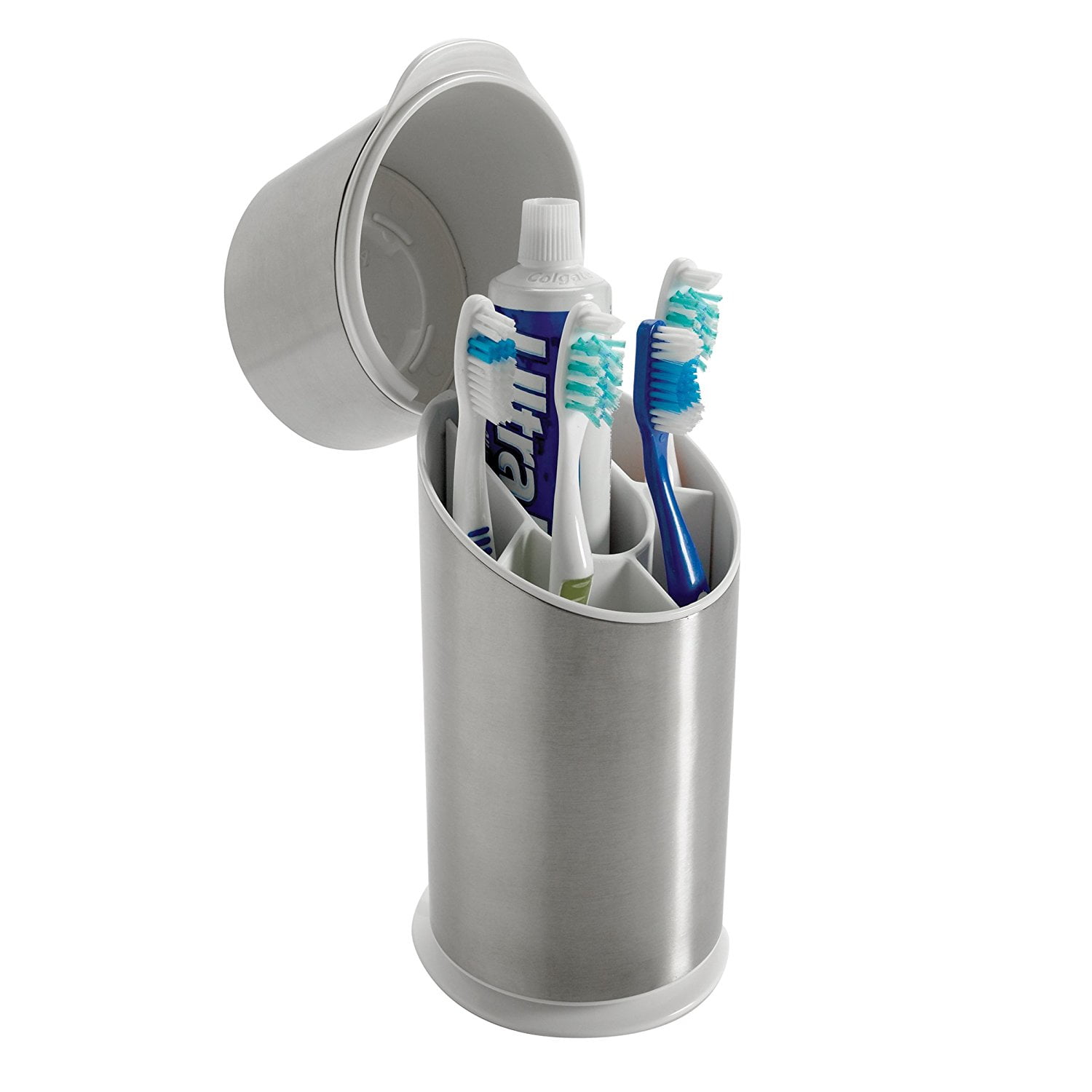 oxo good grips stainless steel toothbrush organizer