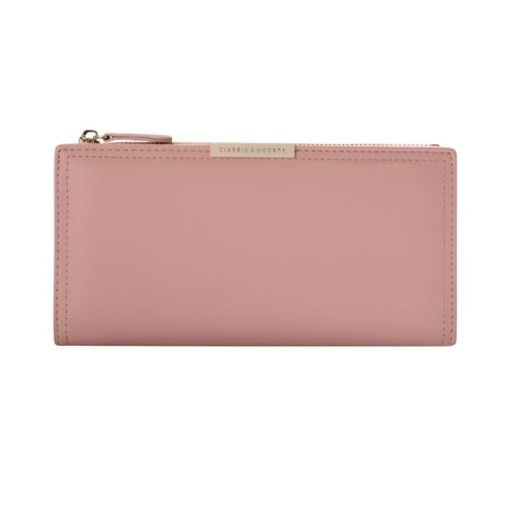 GASTROPOD Wallet Women Small Womens Wallet Ultra Thin Leather Wallet,Multi Card Wallet Case Credit Card Holder for Women Lady Zipper Coin Pocket & Id Window & Money Organizer (Black)