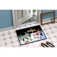 thumbnail image 2 of Carolines Treasures PJC1082MAT North Pole Welcomes You Penguins Door Mat Indoor Rug or Outdoor Welcome Mat 18x27 Doormat, 2 of 4