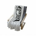 thumbnail image 4 of Saying Soft Flannel Fleece Throw Blanket, Minimalist Style Lettering Hand-drawn Typographic Just Relax Text, Cozy Plush for Indoor and Outdoor Use, 70" x 90", Black and White, by Ambesonne, 4 of 6