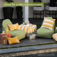 thumbnail image 4 of Majestic Home Goods Indoor Outdoor Orange Ikat Dot Bean Bag Kick-it Chair 30 in L x 26 in W x 30 in H, 4 of 6