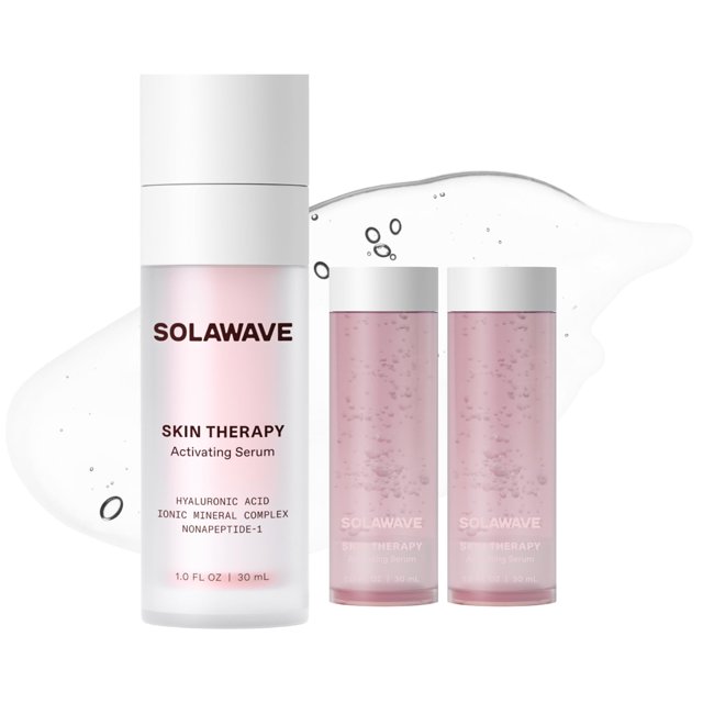 Serum Solawave para terapia de microcorriente y luz roja, paquete de 3