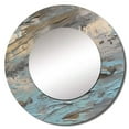 thumbnail image 2 of Designart "Marbled Artistry Beige and Blue I" Modern Geometric Rund Mirror For Wall Decor - Large Beige Round Printed Mirror -Modern Round Living Room Mirror - 36" x 36", 2 of 6