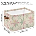 thumbnail image 4 of Yayeee 2 Pack Canvas Storage Basket with Handles for Shelves Fabric Bins Closet Organizer, Light Pink Geometric, 4 of 8