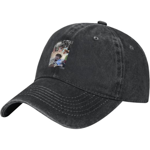 BenSon Boone Baseball Cap Adjustable Washed Denim Hat Vintage Classic Low Profile Cap Black
