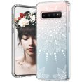 thumbnail image 1 of Galaxy S10 Plus Case, White Henna Mandala Lace Floral Pattern Clear Design Printed Transparent Plastic Back Case with TPU Bumper Protective Case Cover for Samsung Galaxy S10 Plus, 1 of 7