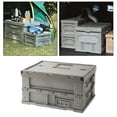 thumbnail image 4 of Collapsible Outdoor Camping Picnic Organizer Box, Rugged Portable Drink Foods Gray Green, 4 of 8