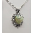 thumbnail image 3 of Green Heart Opal Silver Necklace, 3 of 5