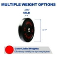 thumbnail image 6 of BalanceFrom Olympic Bumper Plate Weight Plate with Steel Hub, Black, 55 lbs Single, 6 of 9