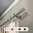thumbnail image 3 of InStyleDesign  Elm Adjustable Black Curtain Rod Cocoa 66 to 120 inches Brown Finish, 3 of 5