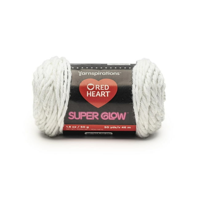 Red Heart® Super Glow™ #4 Worsted (Medium) Polyester Yarn, 1.8oz/50g 50 Yards